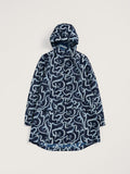 Packable Raincoat - Ink Strokes Maritime