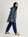 Packable Raincoat - Ink Strokes Maritime