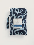 Packable Raincoat - Ink Strokes Maritime