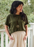 Bamboo Linen Pax Tee - Moss
