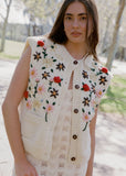 Petal Wool Embroidered Vest