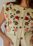 Petal Wool Embroidered Vest