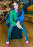 Organic Cotton Tights - Pine Blue