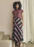 Retro Stripe Skirt - Green