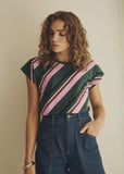 Retro Striped Top - Green