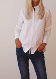 Riley Classic Cut Cotton Shirt - White