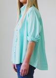Riley Oversized Cotton Shirt - Mint