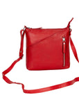 Sorrell Crossbody Leather Bag - Red