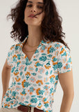 Wavecrest Shirt - Apothecary Plants Chalk