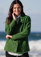 Boiled Wool Blazer - Khaki