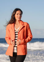 Boiled Wool Blazer - Tango