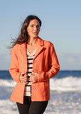 Boiled Wool Blazer - Tango