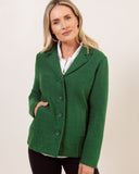 Boiled Wool Blazer - Khaki