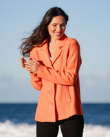Boiled Wool Blazer - Tango