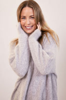 Angora Blend Dolman Sleeve Sweater - Oat