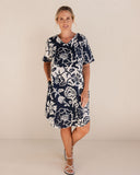 Linen Soft V Derss - Vine Navy