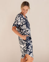 Linen Soft V Derss - Vine Navy
