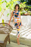 7/8 Flat Front pants - Abstract