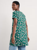 Wreathe Tunic - Ink Tulip Sea Teal