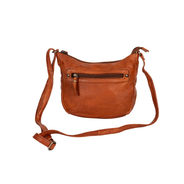 Washed Crossbody Bag - Cognac