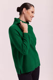 Merino Luxe Roll Neck Sweater - Green