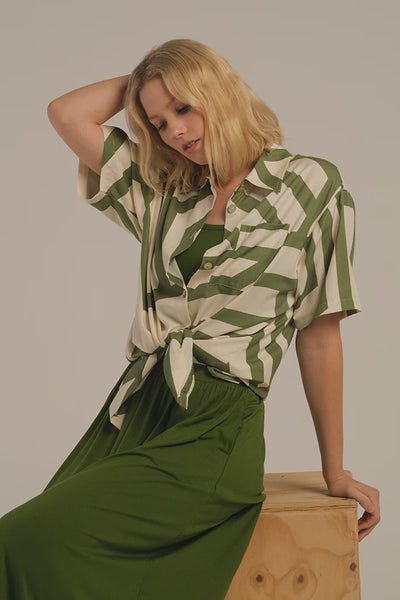 Woven Bamboo/Linen Shirt - Scandi