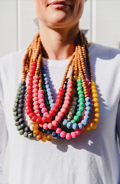 Mini Wood & Rock Necklace