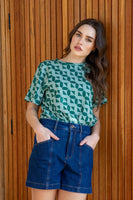 Denim High Waist Shorts