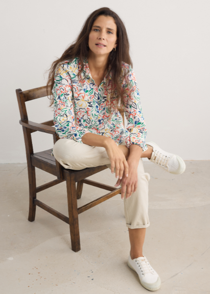 Larissa Shirt - Painters Garden Chalk