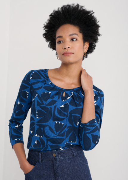 3/4 Appletree T-Shirt - Floral Cutout Ink