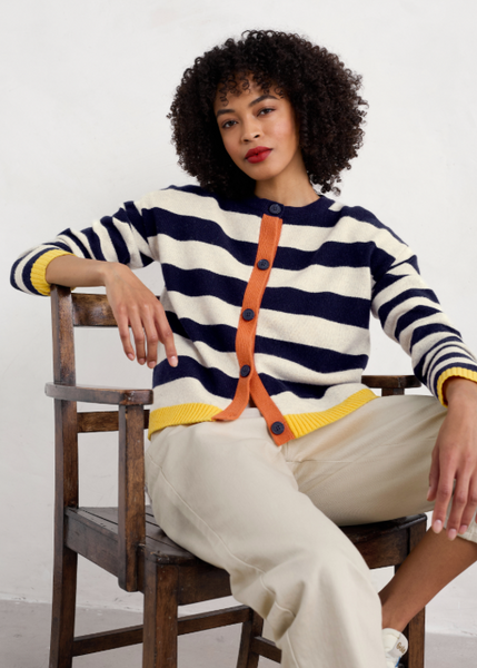 Pinwell Cardigan - Bright Shape Maritime