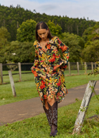 Cotton Shirt Dress - Kekko Black