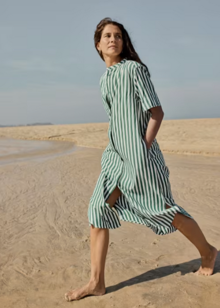 Harbour Movement Dress - Mini Scallion Dark Forage