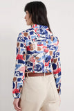 Larissa Shirt - Marine Forms Chalk