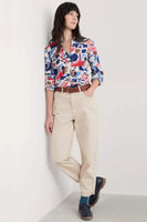 Larissa Shirt - Marine Forms Chalk