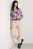 Larissa Shirt - Marine Forms Chalk