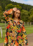 Cotton Shirt Dress - Kekko Black