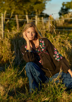 Emma Top - Belle Embroidery Black