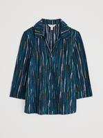 Wavecrest Shirt - Painterly Stripe Maritime