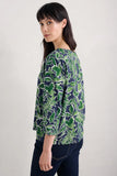 Living Canvas Top - Inked Foliage Maritime