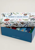 Box of 7 Creatures Sailor Socks - Deer Trail Mix