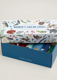 Box of 7 Creatures Sailor Socks - Deer Trail Mix