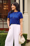 Shorter Bamboo Tee - Cobalt