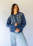 Swirl Cardigan - Pacific Blue