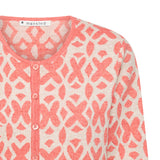Tide Cotton Jacquard Cardigan - Soft Red