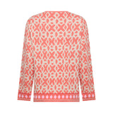 Tide Cotton Jacquard Cardigan - Soft Red
