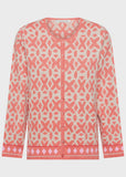 Tide Cotton Jacquard Cardigan - Soft Red