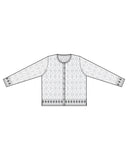Tide Cotton Jacquard Cardigan - Soft Red
