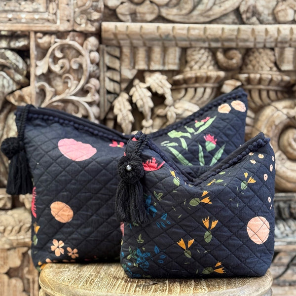 Protea Print Bags - Black