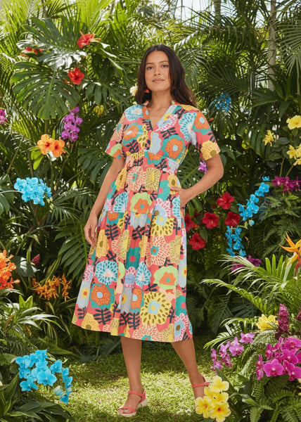 Tori Dress - Vivid Blooms